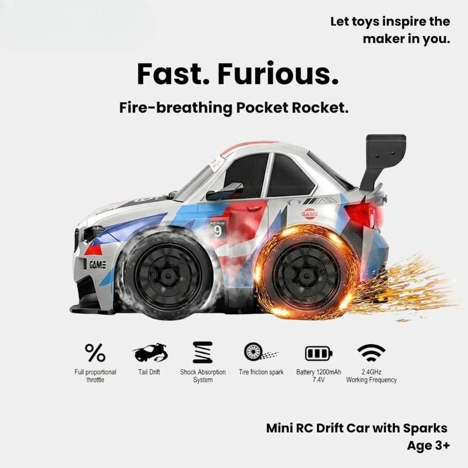 High-Speed RC Drift Car with Spark Effect