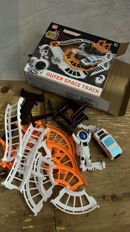 Astronaut Spaceship Track Set - Outer Space Toy Set for Kids